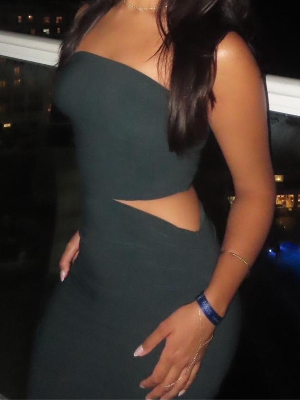 Zara Strapless Ruched Cutout Dress